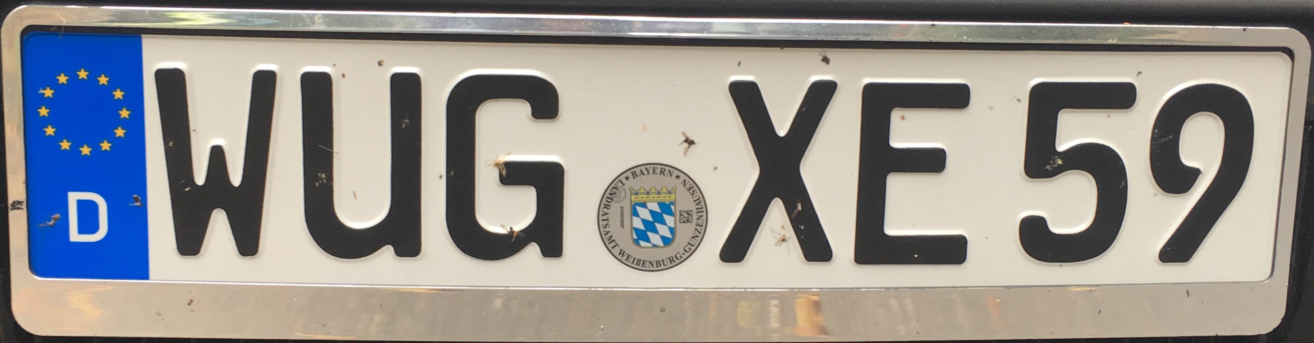 Registrační značka Německo - WUG- Weissenburg-Gunzenhausen, foto: vlastní