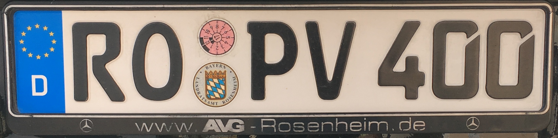 Registrační značky Německo - RO - Rosenheim, foto: vlastní