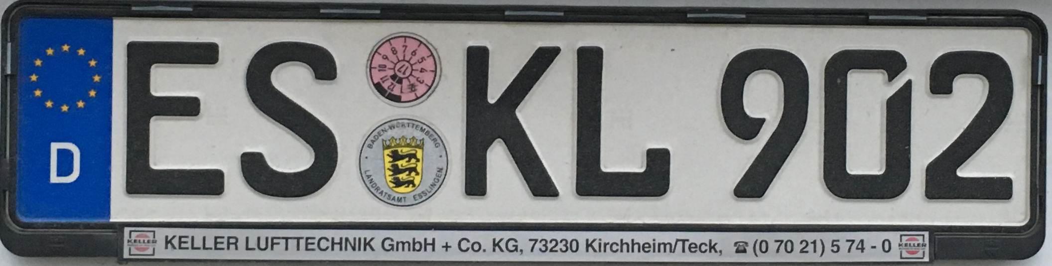 Registrační značky Německo - ES - Esslingen, foto: www.podalnici.cz