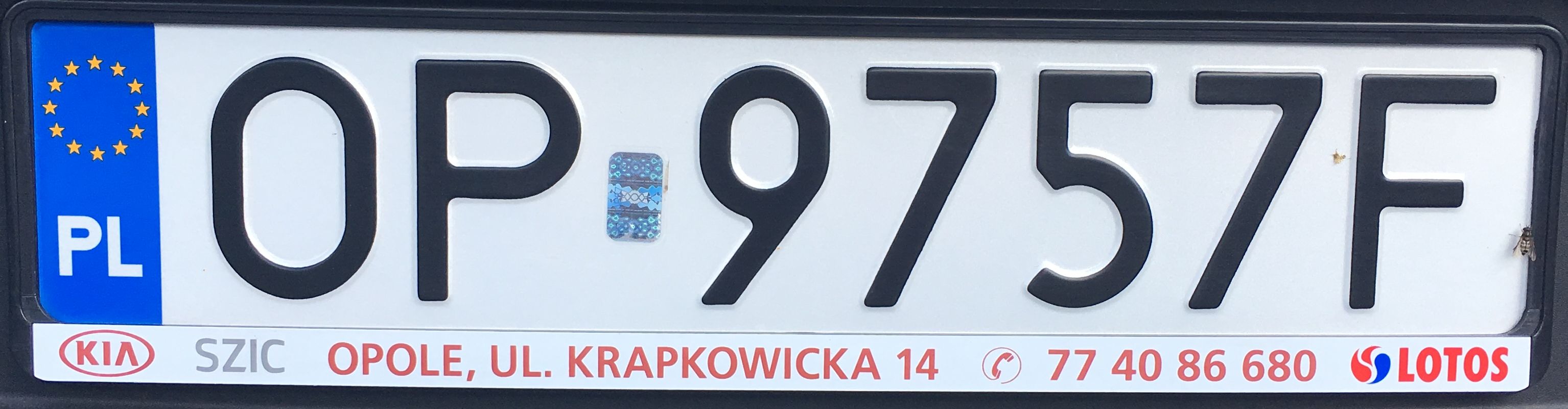 Registrační značka Polsko - OP - Opole, foto: www.podalnici.cz