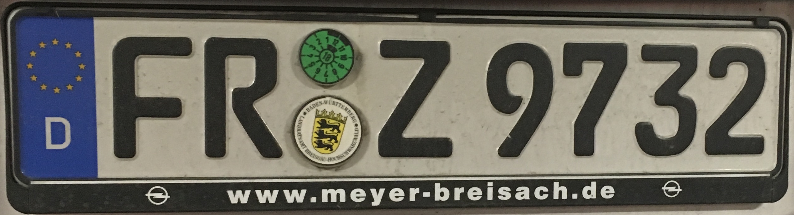 Registrační značky Německo – FR – Freiburg im Breisgau, foto: www.podalnici.cz
