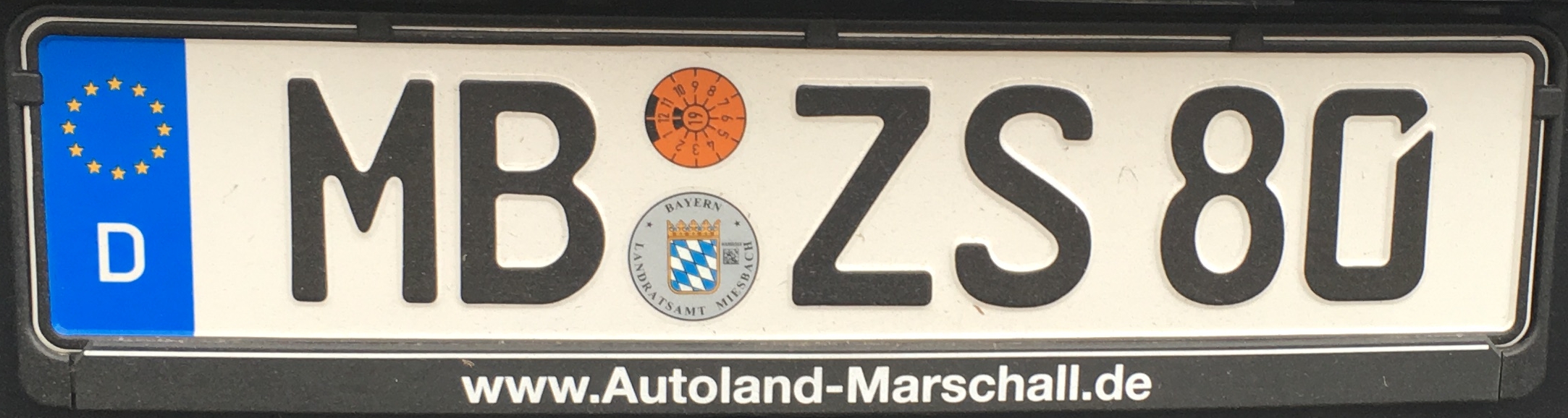 Registrační značky Německo – MB – Miesbach, foto: www.podalnici.cz