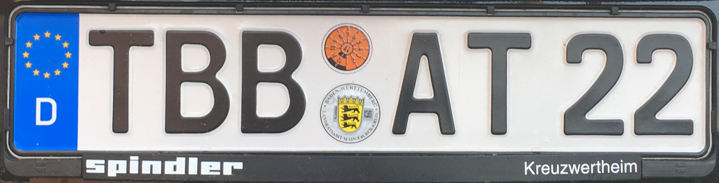 Registrační značka Německo - TBB - Tauberbischofsheim, foto: podalnici.cz
