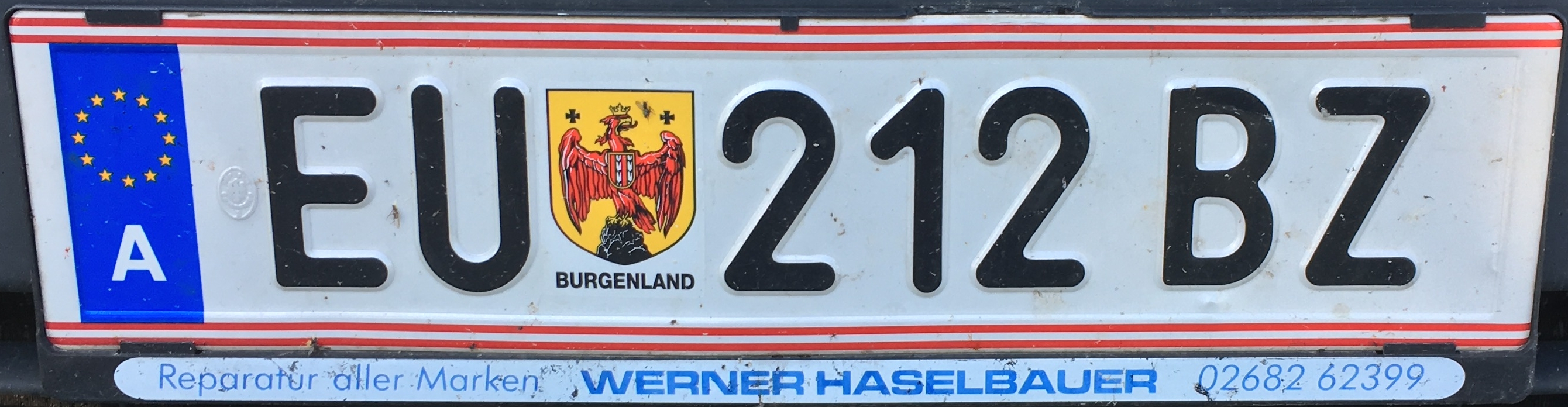 Registrační značka Rakousko - EU - Eisenstadt-venkov, foto: www.podalnici.cz