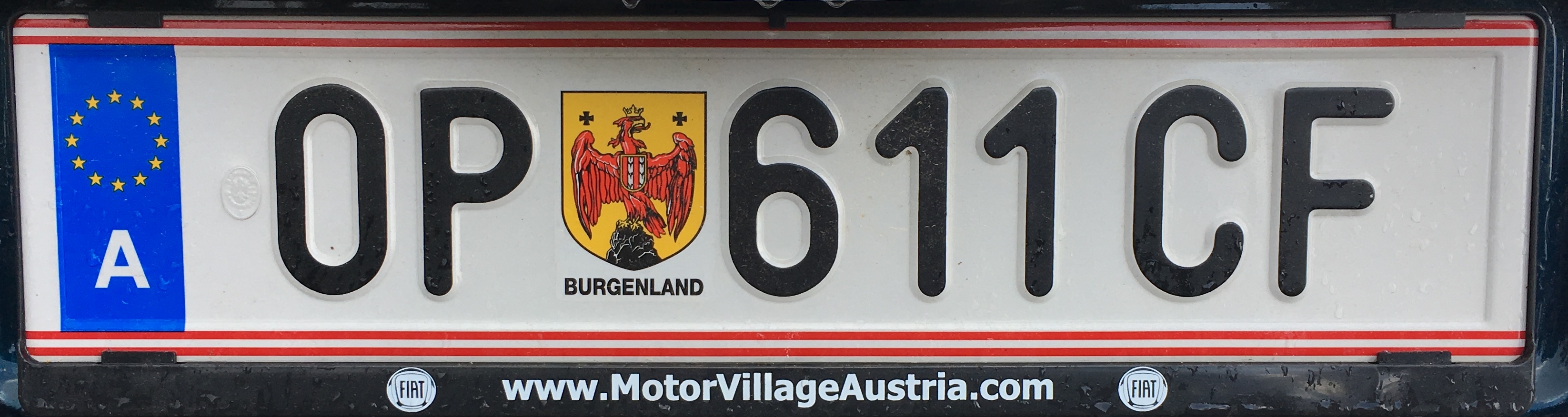 Registrační značka Rakousko - OP – Oberpullendorf, foto: www.podalnici.cz