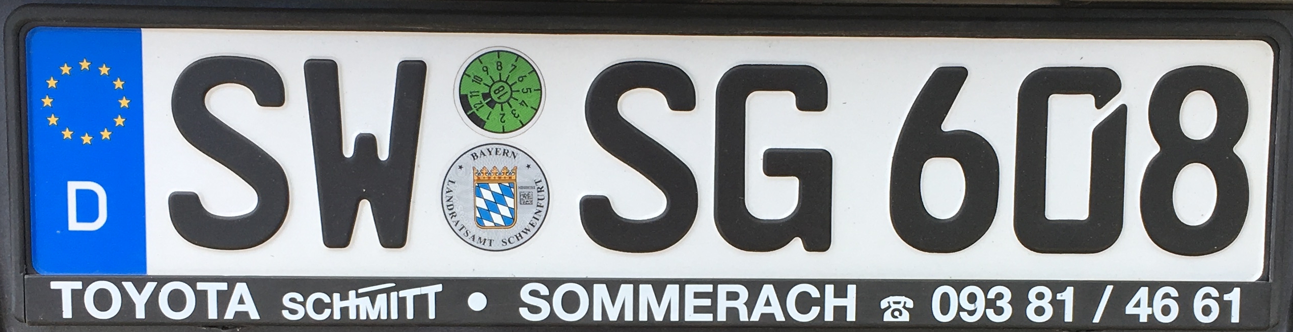 Registrační značky Německo - SW - Schweinfurt, foto: www.podalnici.cz