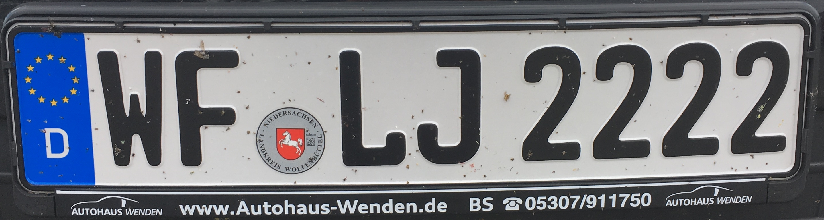 Registrační značka Německo – WF - Wolfenbüttel, foto: www.podalnici.cz