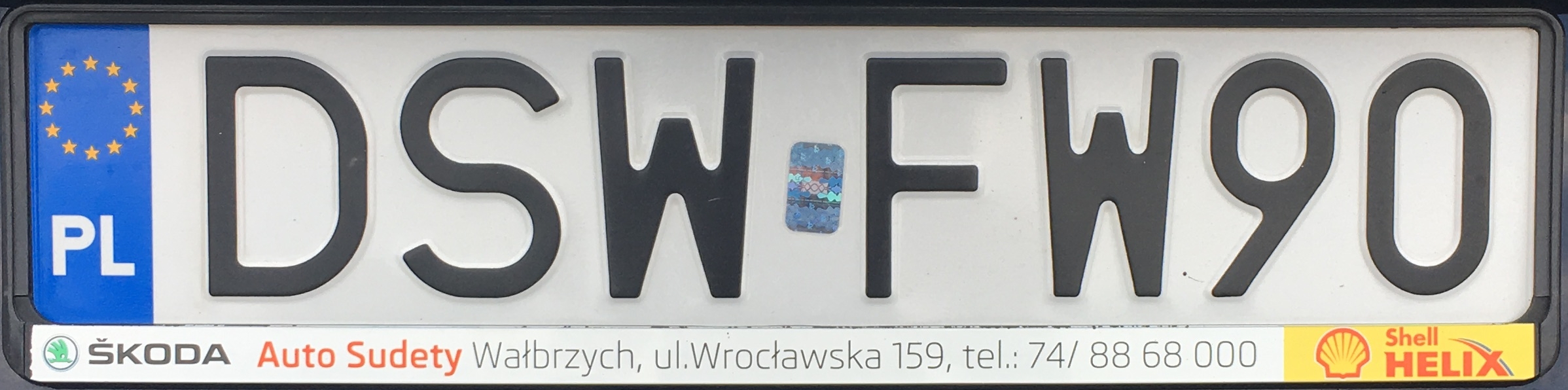 Registrační značka Polsko – DSW - Świdnica, foto: www.podalnici.cz