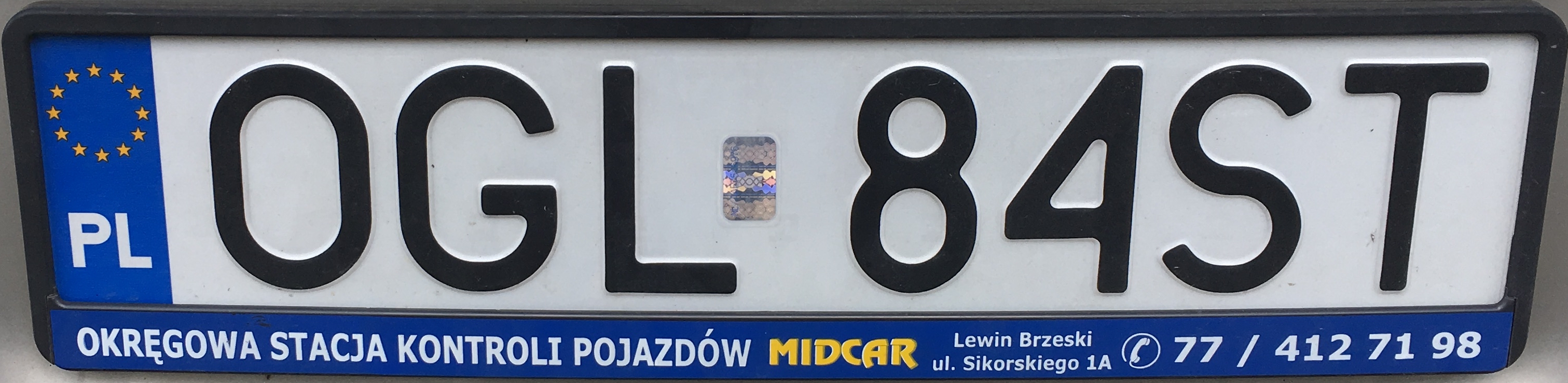 Registrační značka Polsko – OGL - Głubczyce, foto: www.podalnici.cz