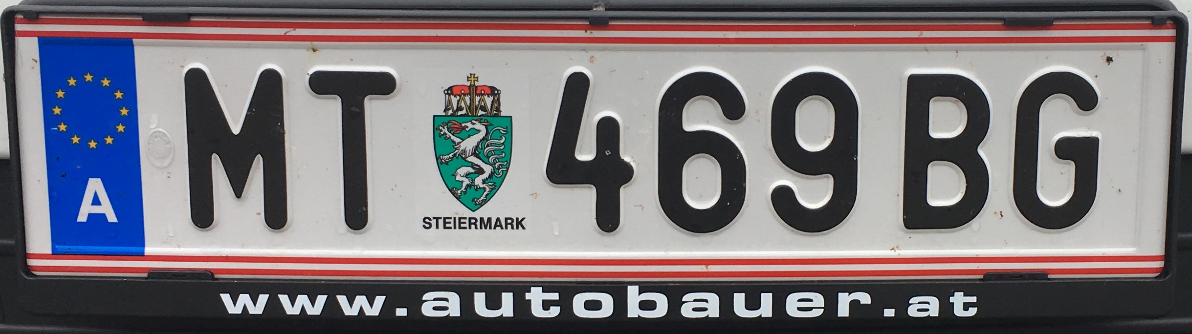 Registrační značka Rakousko - MT - Murtal, foto: www.podalnici.cz