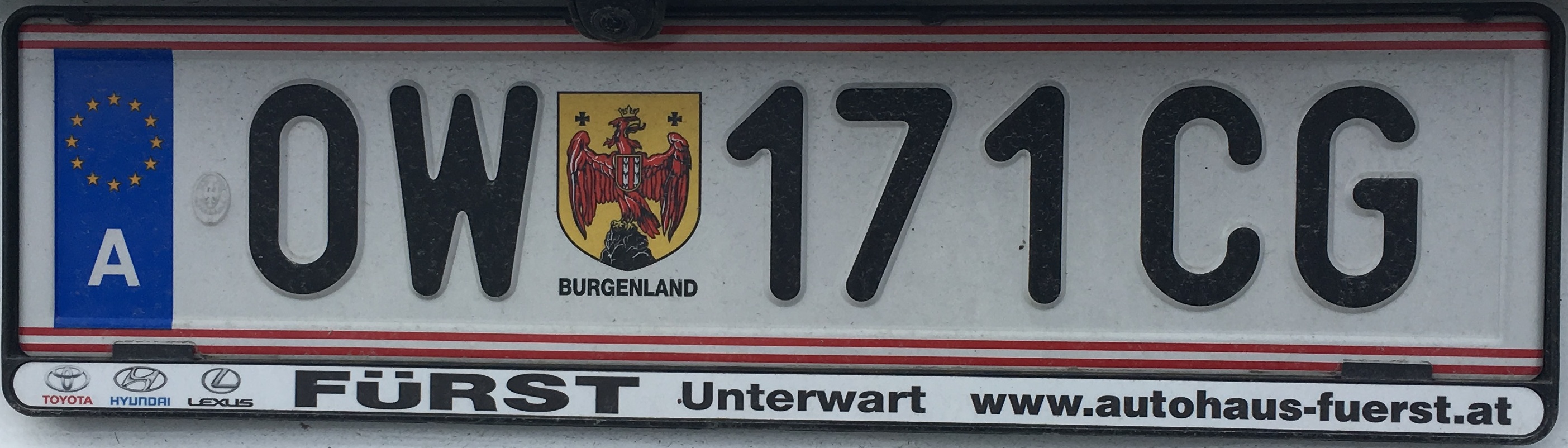 Registrační značka Rakousko - OW - Oberwart, foto: www.podalnici.cz