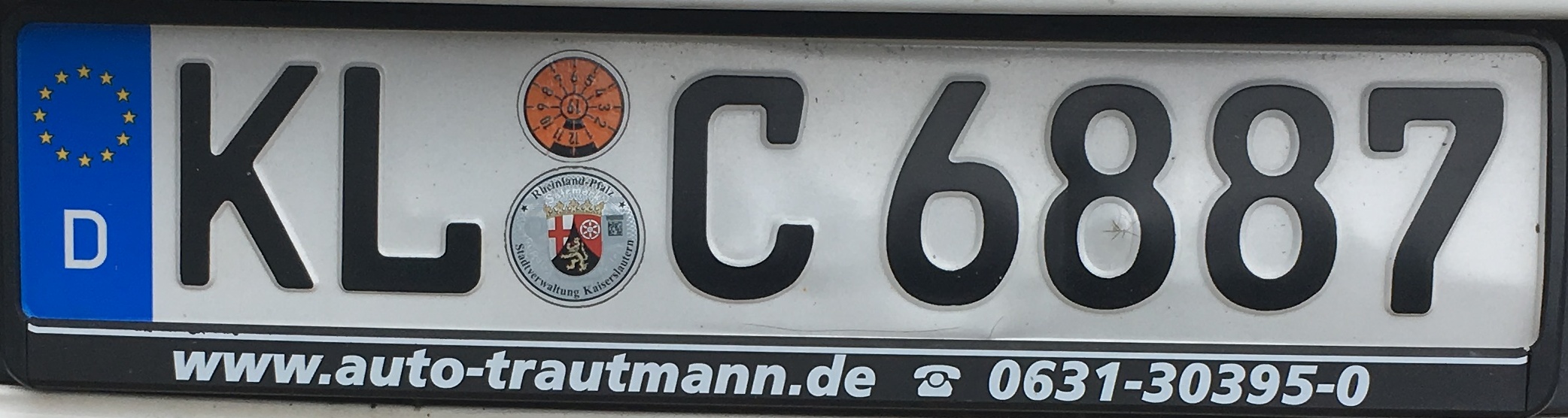 Registrační značka Německo - KL - Kaiserslautern, foto: www.podalnici.cz