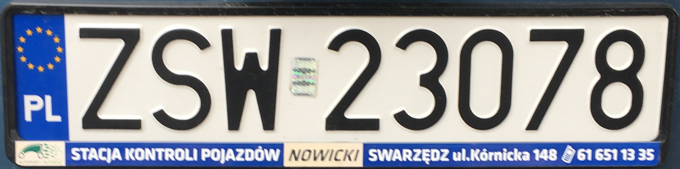 Registrační značka Polsko – ZSW - Świnoujście, foto: www.podalnici.cz