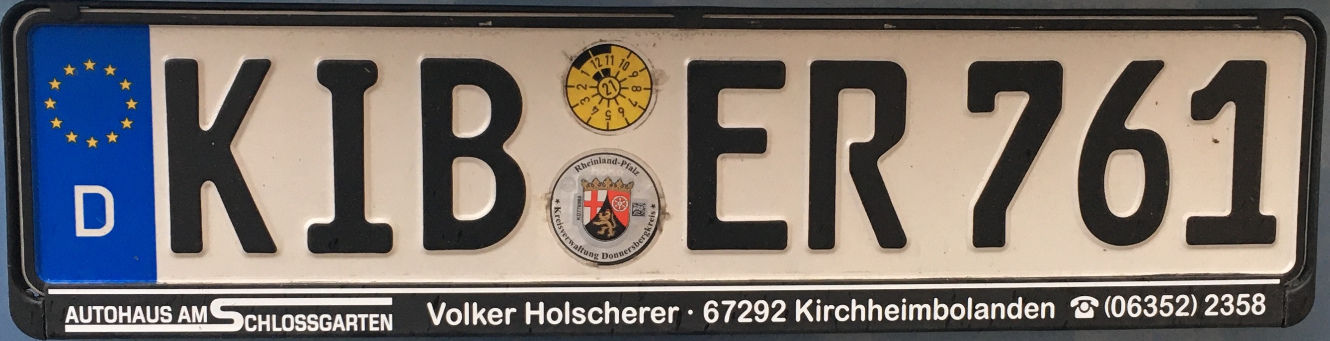Registrační značky Německo - KIB - Donnersbergkreis, foto: www.podalnici.cz